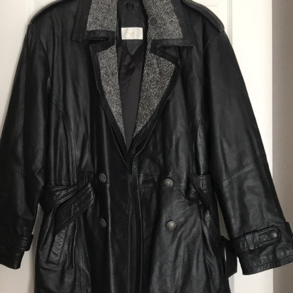 Woman’s leather coat